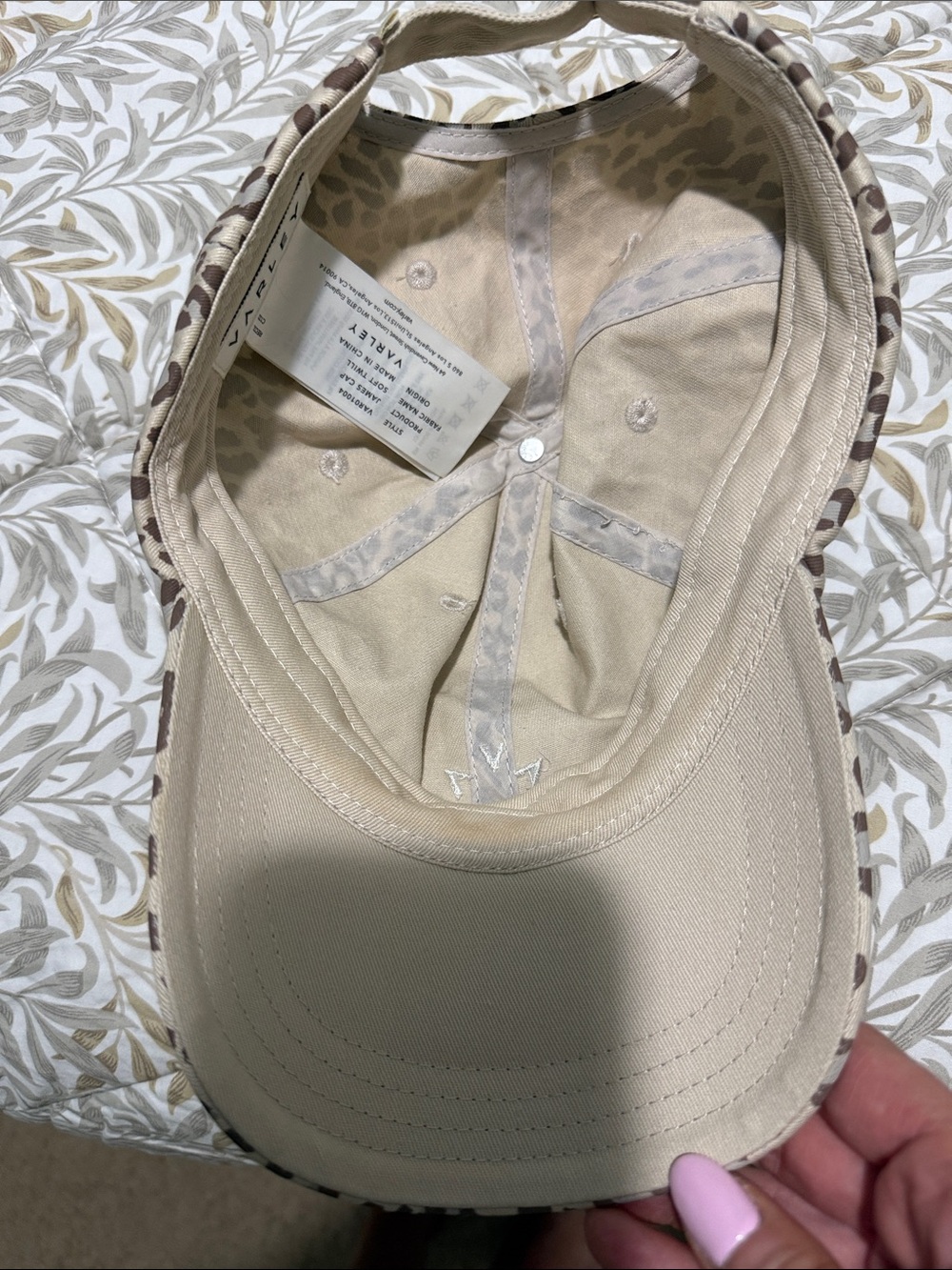 Varley Beige and Brown Leopard-Print Baseball Cap - Picture 2 of 4